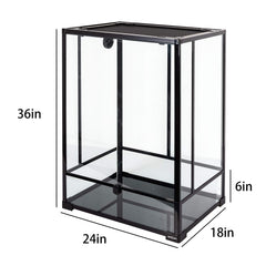 REPTI ZOO terrarium top opening enables convenient maintenance and adjustable ventilation.