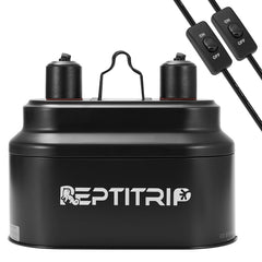 REPTITRIP dual reptile light fixture switches enable independent heat and UVB control.