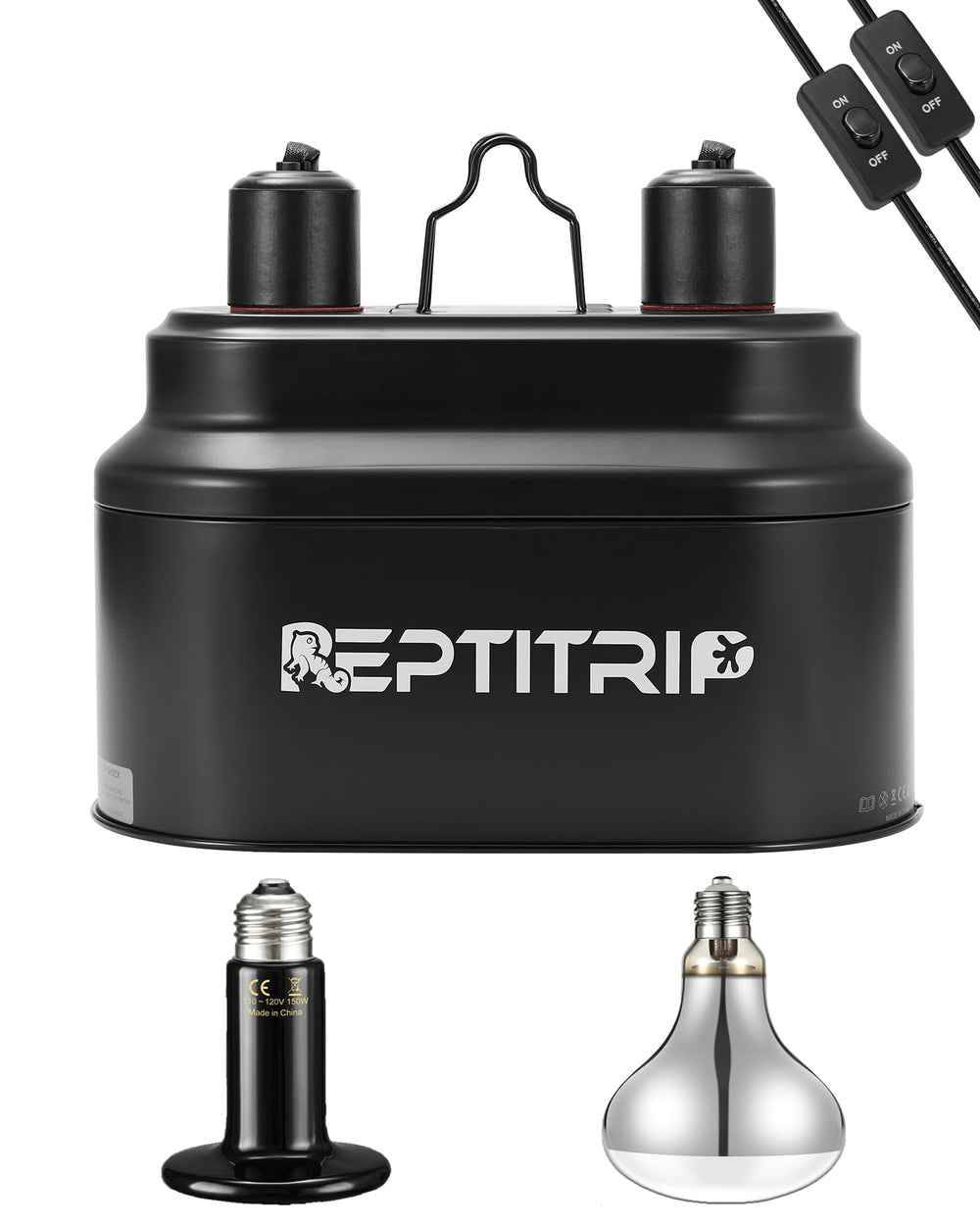 REPTITRIP dual reptile light fixture delivers even illumination for terrariums
