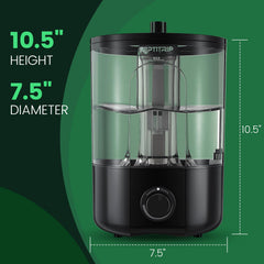 REPTITRIP control knob detail enables precise, customizable humidity levels