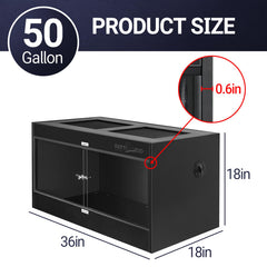 REPTI ZOO PVC enclosure side view highlighting sturdy build