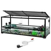 REPTIZOO 67 gallon turtle tank full glass side view for clear viewing of turtles