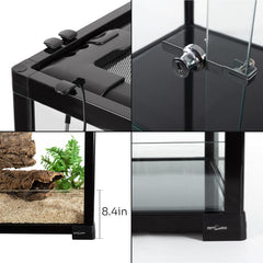 REPTI ZOO raised bottom frame supports heat mats and clean wiring