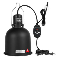 REPTI ZOO reptile light fixture dome boosts heat output and UV coverage for daytime basking