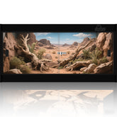 REPWILD 4x2x2 enclosure front view highlights a sturdy PVC shell for long-lasting reptile housing.