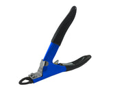 Resco Deluxe dog nail clippers blue close-up showcases premium grip for comfortable trimming.
