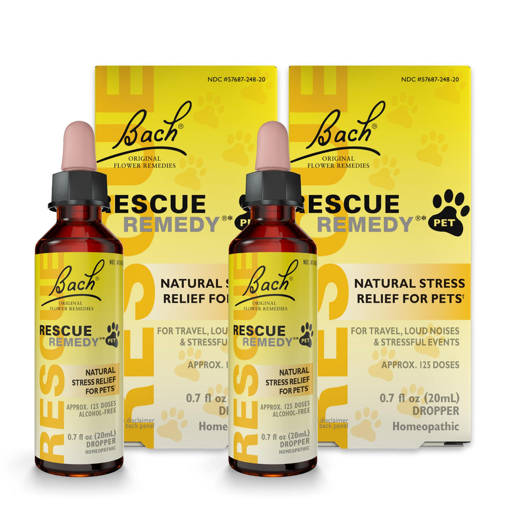 RESCUE Rescue Remedy Pet Dropper bottle-front showing calming blend for pets