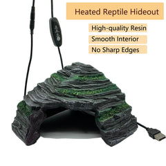 Resin reptile hide rock cave easy to clean and non-toxic.