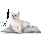 Rest-Eazzzy cat heating pad bed with Pure-Grey outer cover for easy cleaning and warmth.