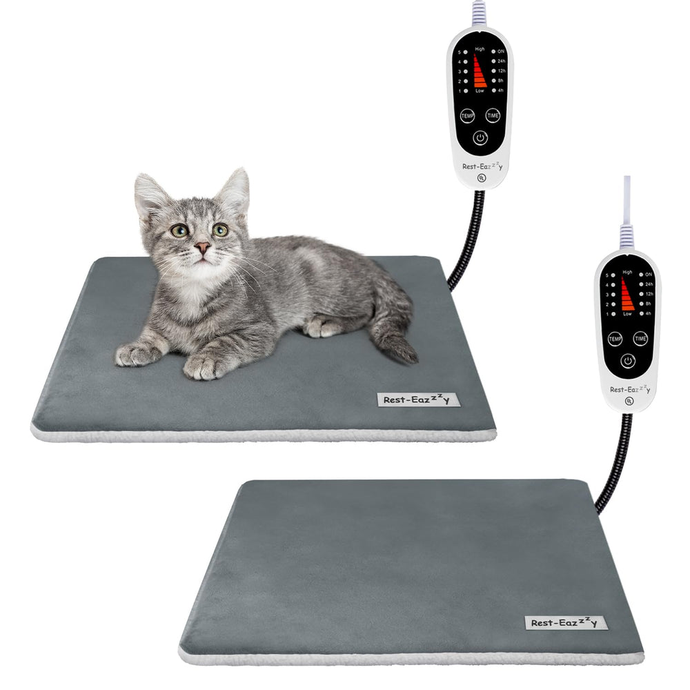 Rest-Eazzzy heating pad flat view showing chew resistant cord for pet safety