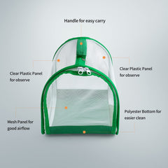 RESTCLOUD insect mesh cage front panel offers clear observation during caterpillar development