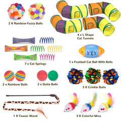 Retro Shaw cat springs, durable prey-like toys for active play.