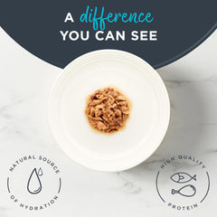 Reveal grain-free recipe closeup highlights simple ingredients your cat can digest.