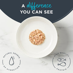 Reveal natural ingredients cat food can label shows no artificial additives.