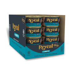 Reveal tuna sea bream in broth can shows real protein for felines