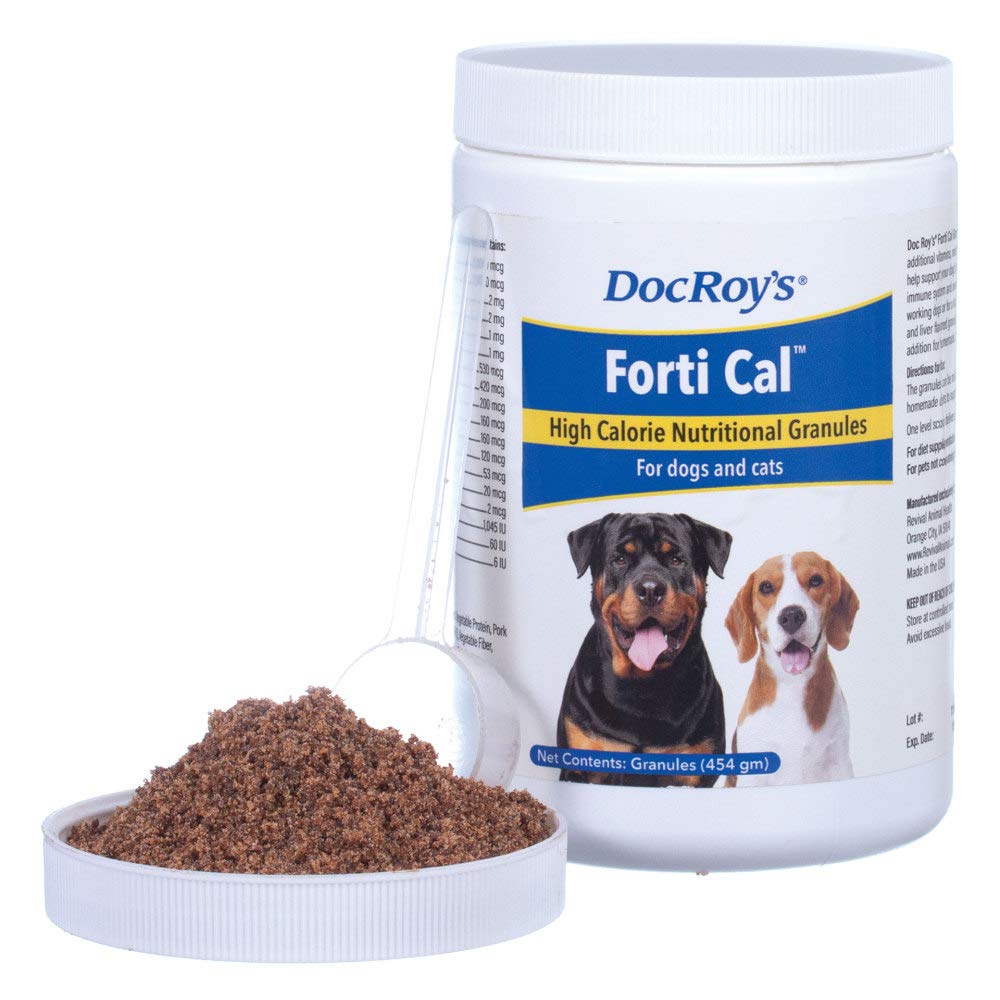 Revival Doc Roy's Forti Cal granules bottle for easy daily calories