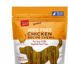 Rewardables Chicken Chew Roll 7-inch pack image highlights a long chew for medium and large dogs.