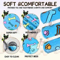 Rezutan cat blanket in kennel blue provides portable warmth for cats