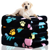 Rezutan dog blanket pack-1 features ultra-soft plush fabric for cozy kennel and bed use