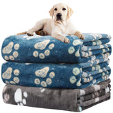 Rezutan premium dog blanket gray folded shows plush softness for large dogs