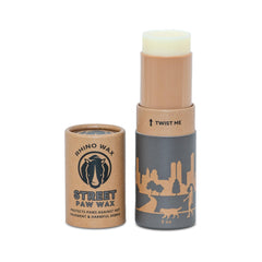 Rhino Wax dog paw street wax 2oz bottle ready for hot-pavement protection.