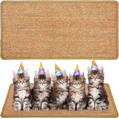 Riakrum sisal scratch pad 2-pack laid flat for feline scratching and furniture protection.