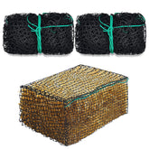 Riakrum square bale hay net 47x20x20 full view highlights durable 5mm mesh for large bales.