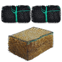 Riakrum square bale hay net 47x20x20 full view highlights durable 5mm mesh for large bales.