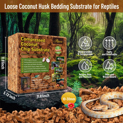 Riare coconut chip substrate expanded to 72 quarts for ample habitat space