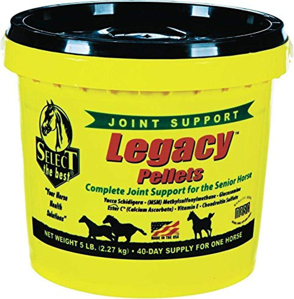 Richdel Legacy Pellets product shot showing senior horse joint support for aging joints