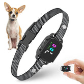 RICIVI anti-bark collar for small dogs shown during unboxing with quick setup benefits