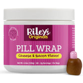 Riley's Pill Wrap cheese-bacon paste close-up highlights tasty masking for easier medication time