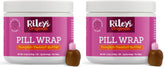 Riley's Pill Wrap pumpkin-peanut-butter-paste masks pills during medication time with tasty flavor.