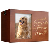 RINVEE pet urn brown x-large front view shows sturdy wood and frame for memories.