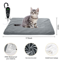 RIOGOO pet heating pad with Oxford floral pattern adds durable, stylish warmth.