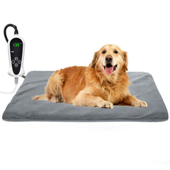 RIOGOO pet heating pad XXL gray cover for easy cleaning and cozy warmth