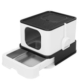 RIZZARI extralarge litter box front view showing roomy interior for big cats