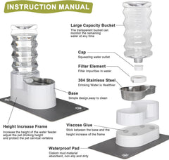 RIZZARI stainless steel dog water bowl highlights rust-resistant design.