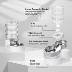 RIZZARI three-layer filter system removes debris for clean water.
