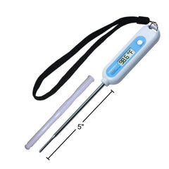RJ Sharptemp-V display shows quick readings with a beeping confirmation.