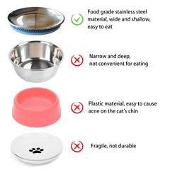 RMNHPTK cat dish stackable design saves cabinet space.