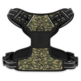 Rnivvi No Pull Harness front-clip green camouflage for controlled walks