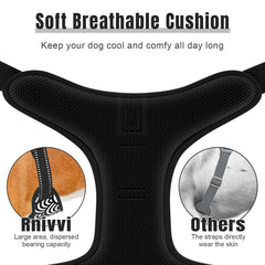 Rnivvi No Pull Harness padded vest for comfortable all-day wear