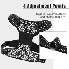 Rnivvi No Pull Harness reflective stitching for safer strolls at dusk