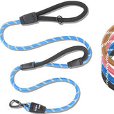 Roam Gear 6 foot dog leash blue showing length for walking and training