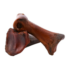 ROAM ostrich dog chew in bowl demonstrates easy portioning and chew time.