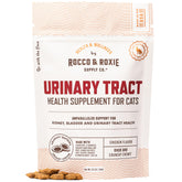 Frasco de Rocco & Roxie, suplemento urinario para gatos, apoyo a la salud urinaria.