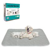 Rocket & Rex Premium XL pee pad unfolded to 60x60 for potty training area