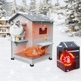 Rockever outdoor cat house with insulated liner keeps your cat cozy in cold weather