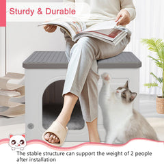 Rockever stackable design creates a multi-storey cat space.